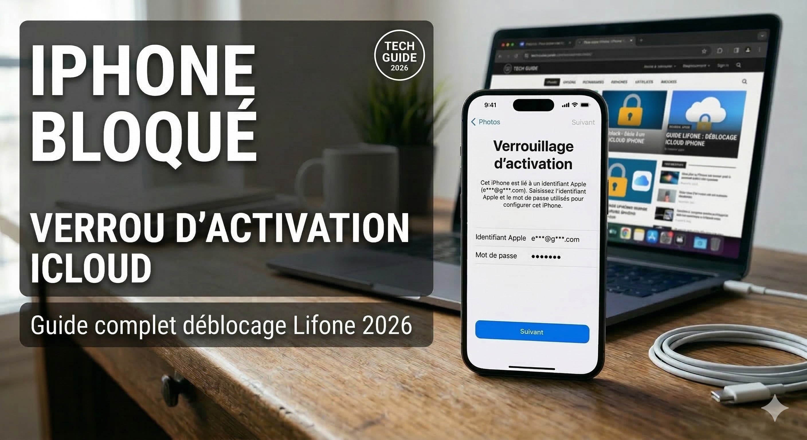 iPhone bloqué verrou activation iCloud – guide déblocage Lifone 2026
