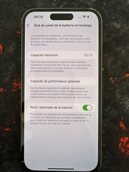 iPhone 14 Pro Violet 256 Go – Reconditionné à neuf (100% pièces Apple)