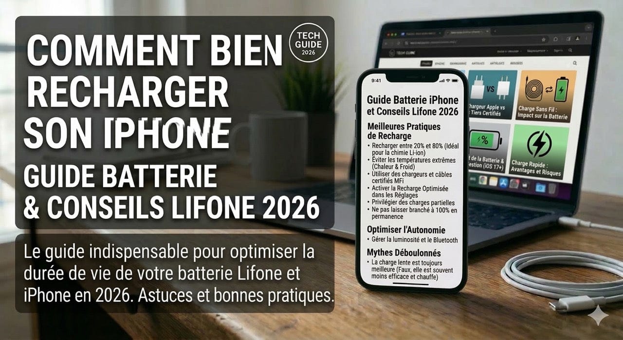 Comment bien recharger son iPhone – guide batterie conseils Lifone 2026