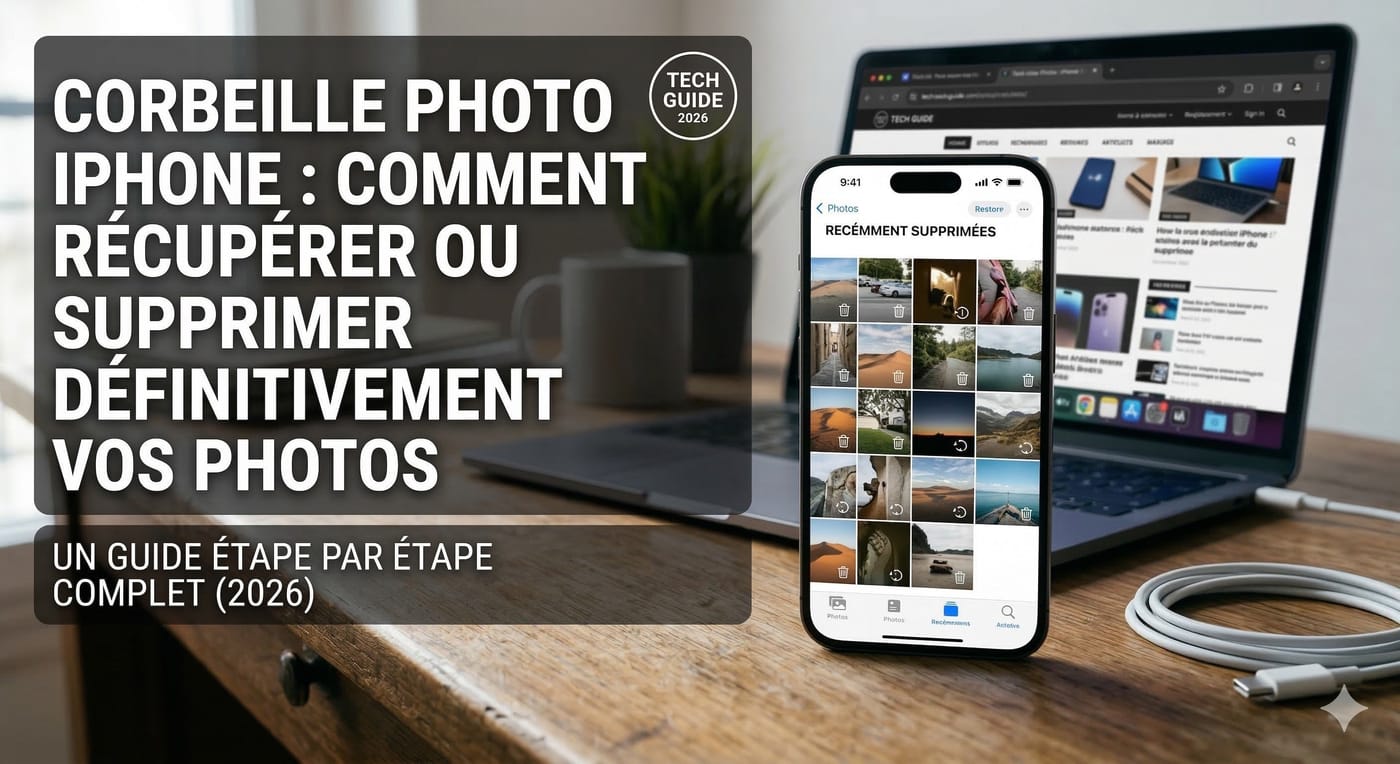 Corbeille photo iPhone – album suppressions récentes guide complet Lifone